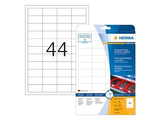 Наклейки Herma Special, A4, 48.3x25.4 мм, 25 листов, прозрачные