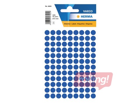 Uzlīmes - aplīši Herma, 8 mm, tumši zili