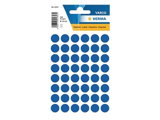 Наклейки - кружочки Herma, 13 мм, тёмно - синие