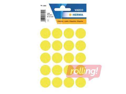 Multi-purpose labels Herma, 19 mm, yellow