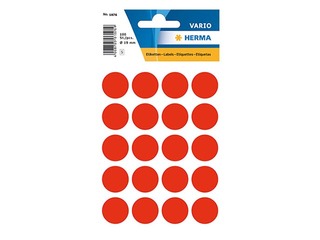 Uzlīmes - aplīši Herma, 19 mm, sarkani