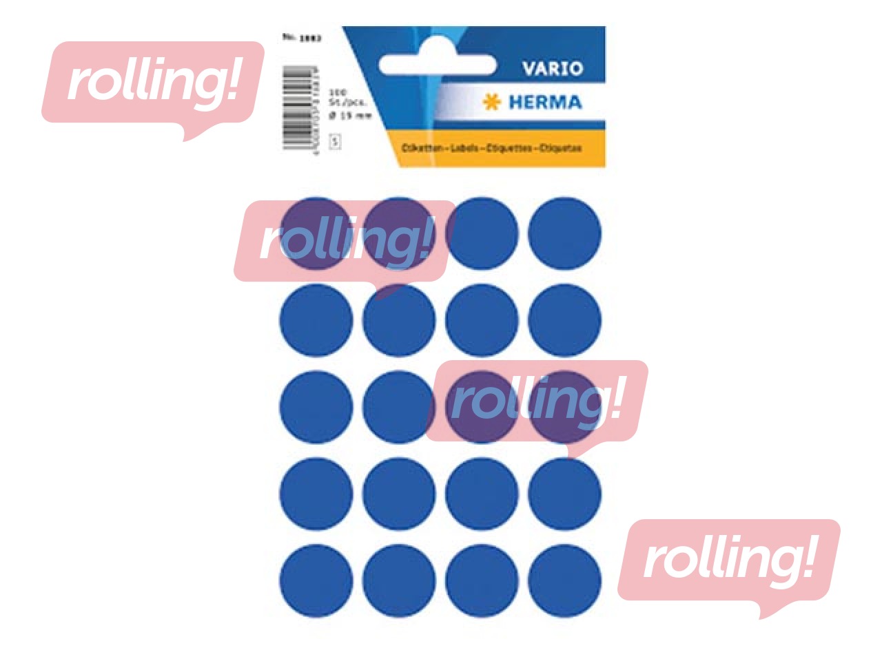 Uzlīmes - aplīši Herma, 19 mm, tumši zili