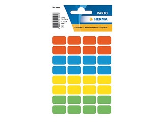 Наклейки Herma, 12x19 мм, ассорти цветов, 160 шт.