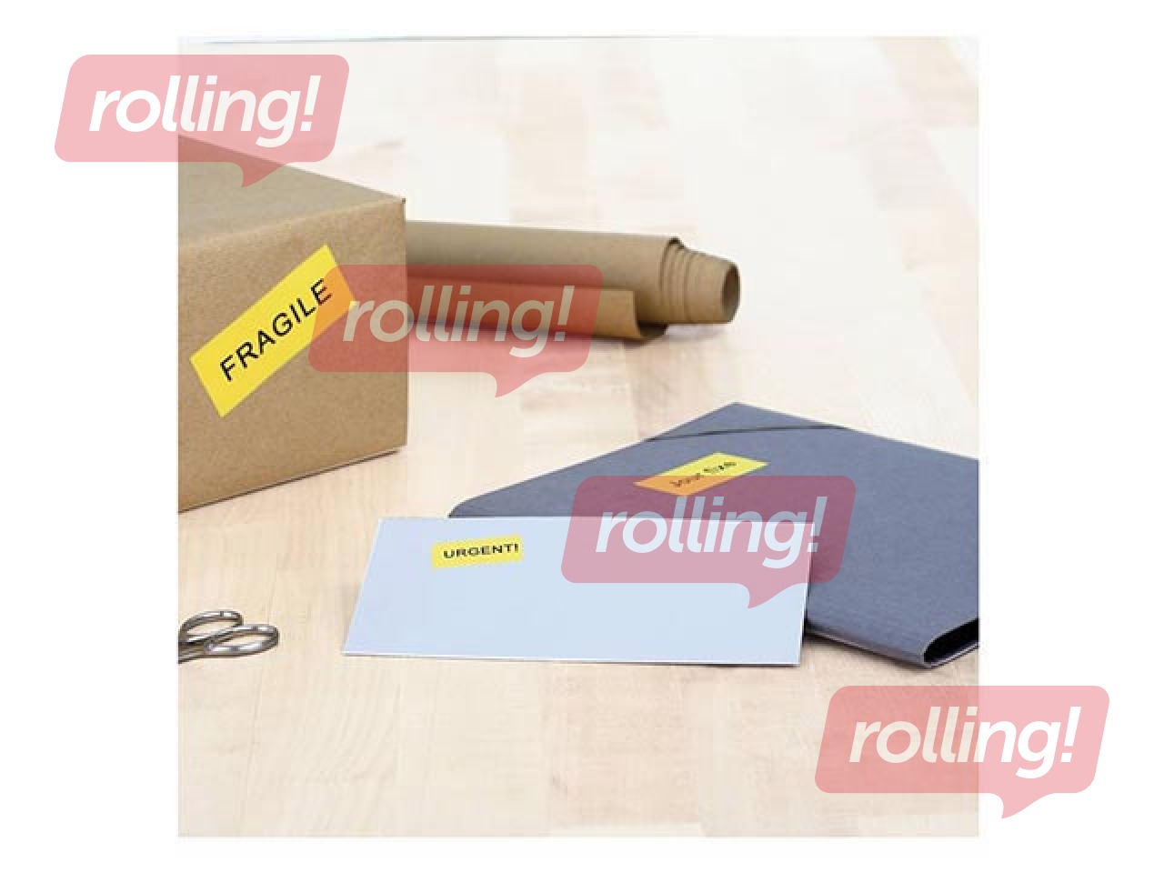 Neon labels A4, Ø 60 mm, round luminous orange permanent adhesion