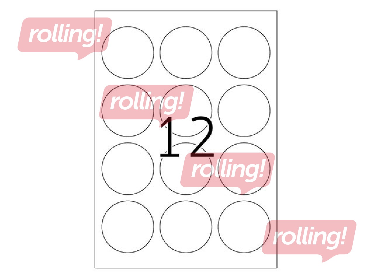 Uzlīmes Herma, A4, Ø 60 mm, 20 loksnes, noturīgas, neonoranžas