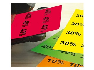 Uzlīmes Herma, A4, Ø 60 mm, 20 loksnes, noturīgas, neonoranžas