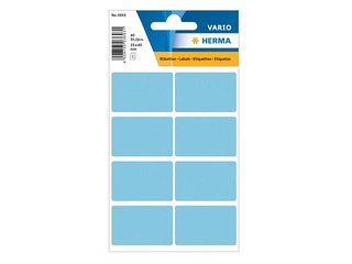Наклейки - кружочки Herma Vario, 26x40 мм, синие