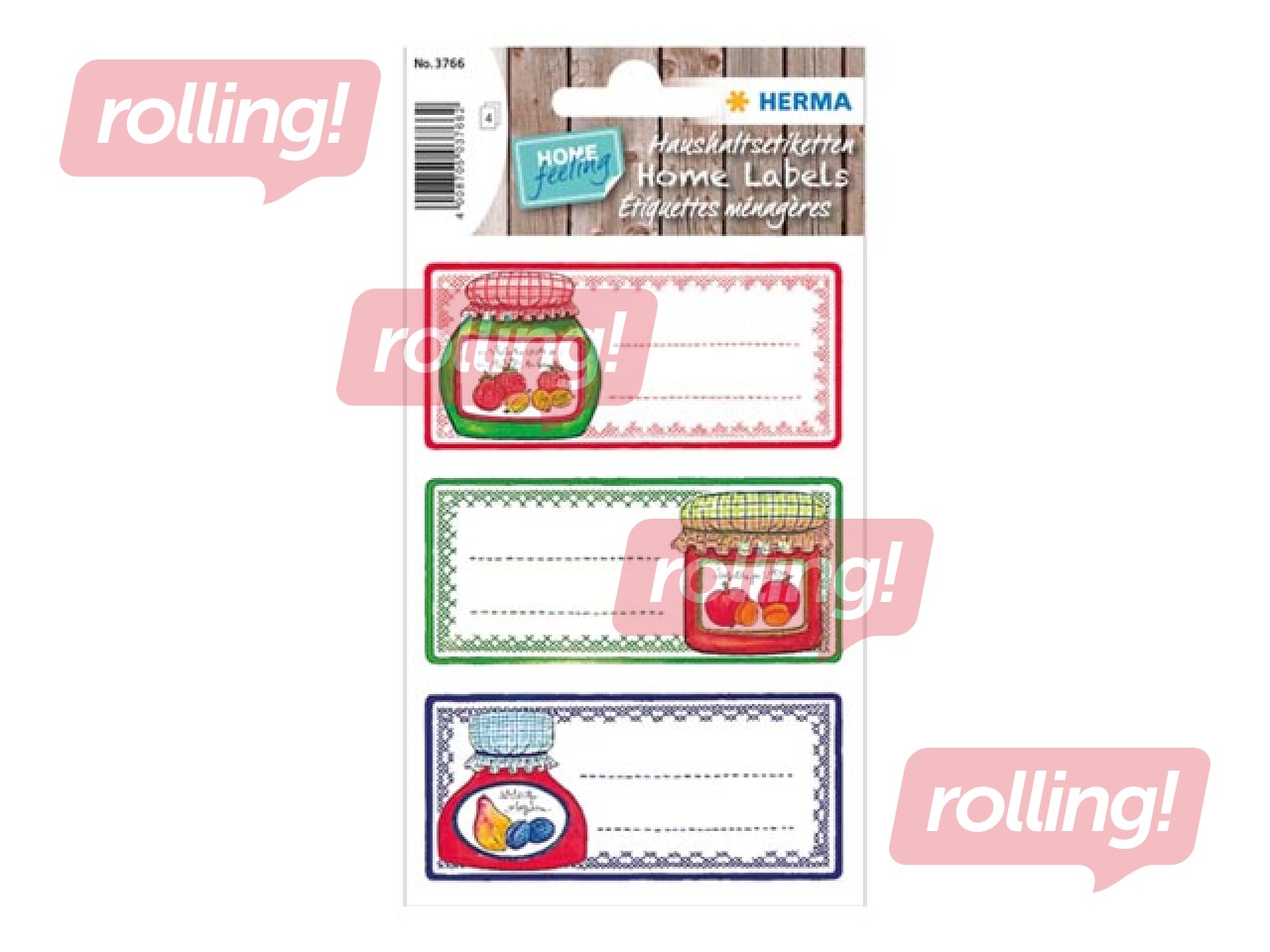 Uzlīmes Herma, konservēšanai, 12 uzlīmes