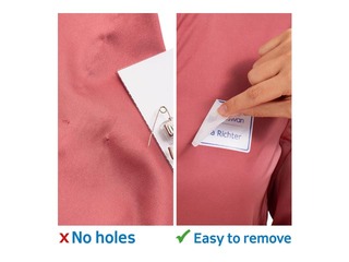 Name/ textile labels, A4, 88,9 x 33,8 mm, removable, white