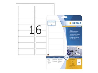 Uzlīmes Herma, A4, 88,9 x 33,8 mm, 10 loksnes, baltas, audumam