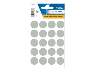 Uzlīmes - aplīši Herma, 19 mm, pelēki