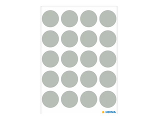 Uzlīmes - aplīši Herma, 19 mm, pelēki