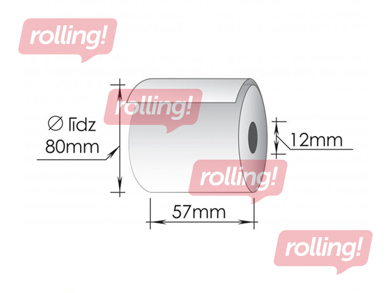 Kassarull 57 x 80mm x 75m, termopaber, 5 tk