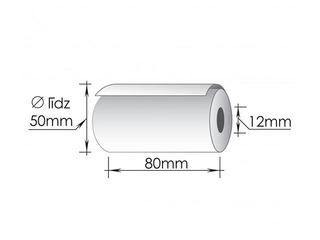 Kases lente, termo, 80x50mm x 35m, 6 gab.