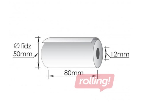 Kassalint, termopaber, 80x50mm x 35m, 6 tk.
