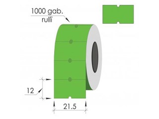 Marķēšanas uzlīmes 21.5 x 12 mm, zaļas