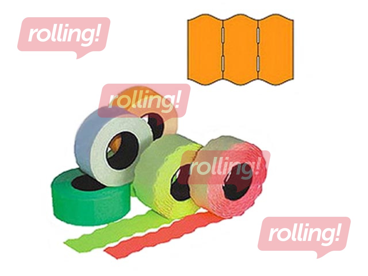 Marķēšanas uzlīmes 22 x 12 mm, oranžas