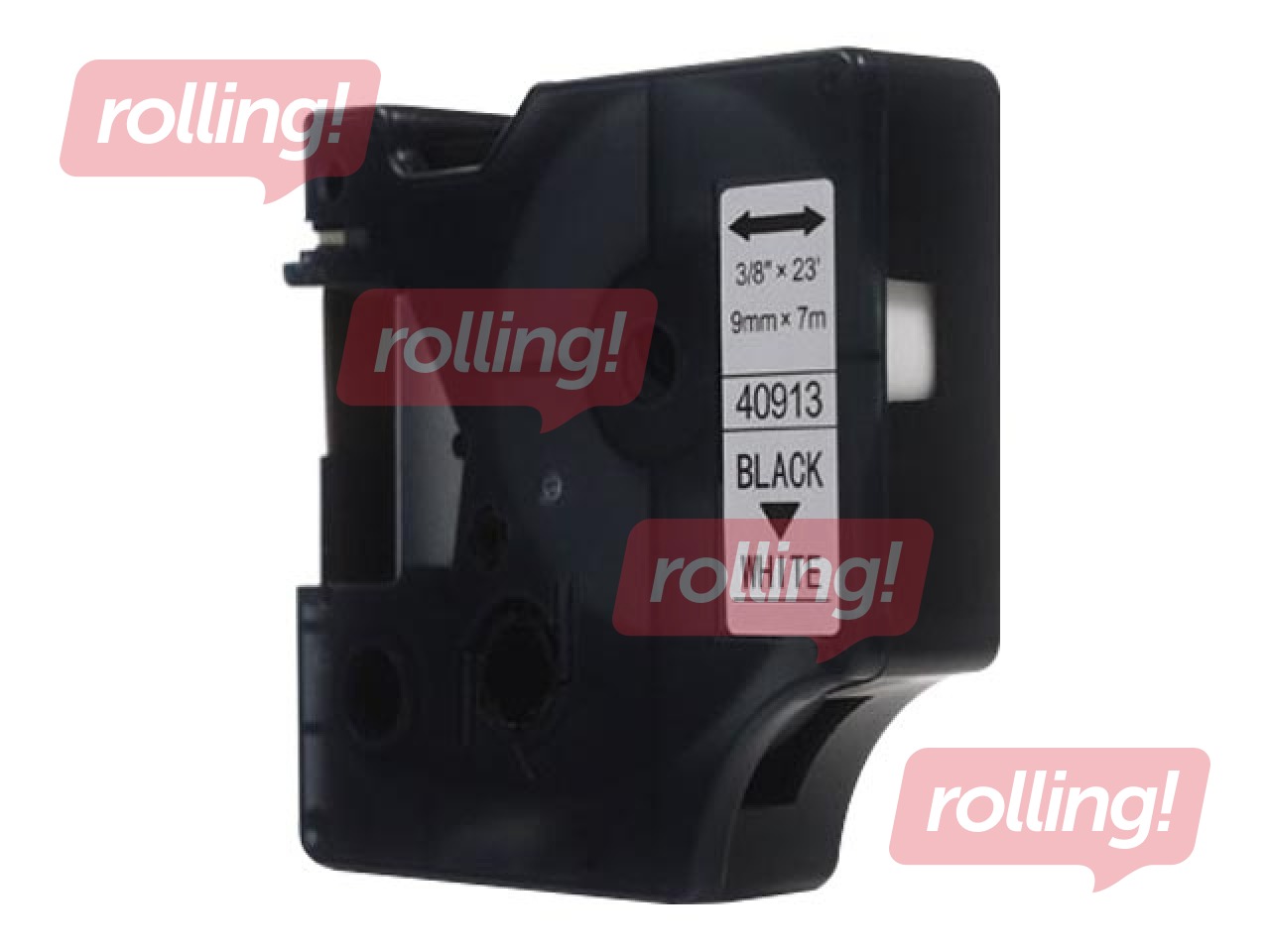 Alternatīva Marķēšanas lente Dymo D1, 9 mm x 7m, melni burti uz balta fona (S0720680)