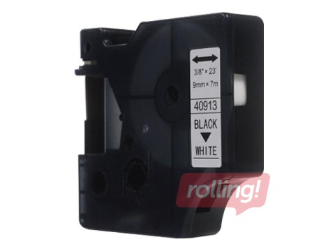 Alternatīva marķēšanas lente Dymo D1, 12 mm x 7m, balti burti uz melna fona (S0720610)