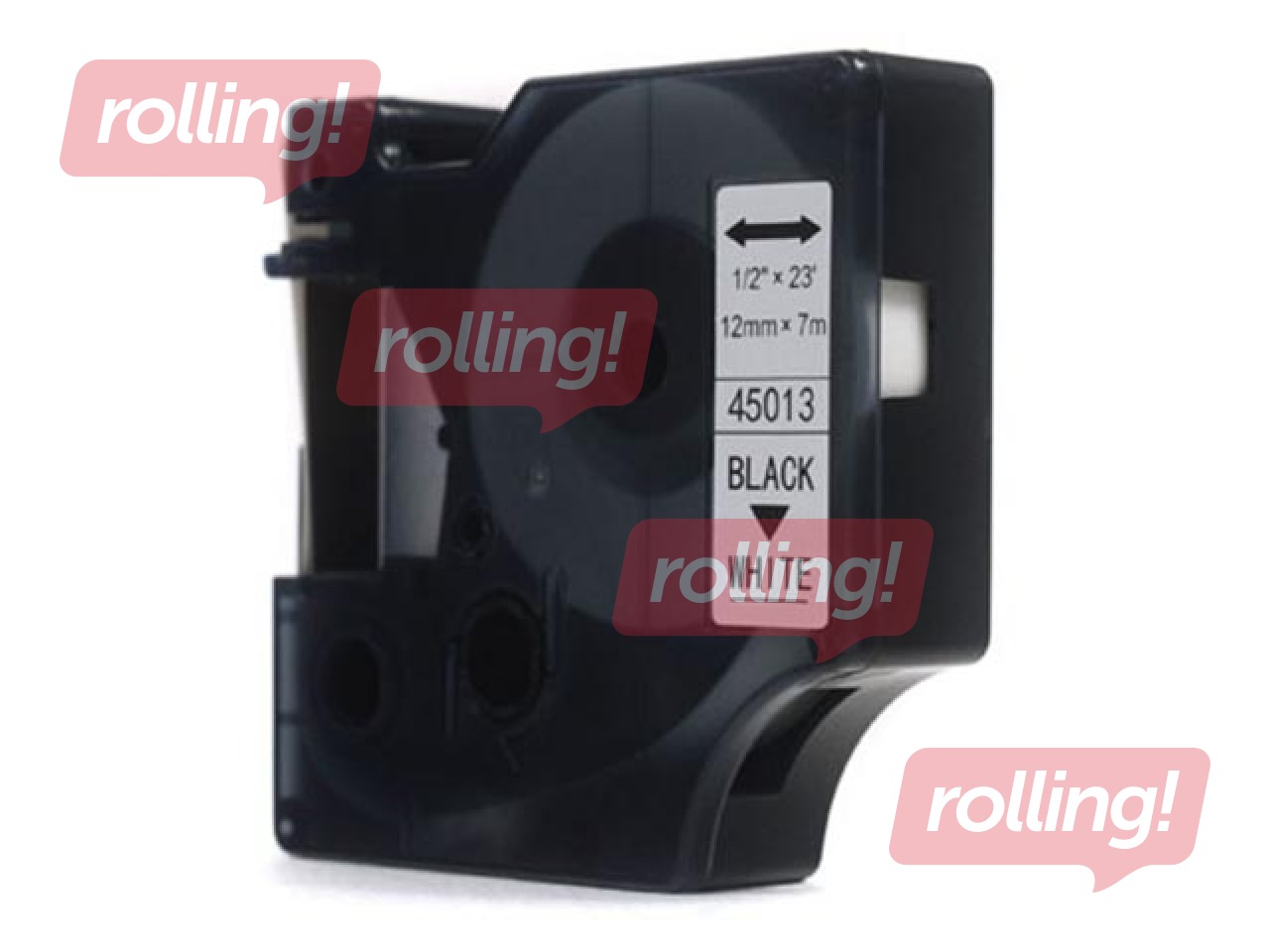 Лента Dymo D1 черная на белом 12 мм x 7 м (S0720530)