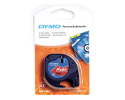 Маркировочная лента Dymo, 12 мм x 4 м, пластик, красная, чёрные буквы