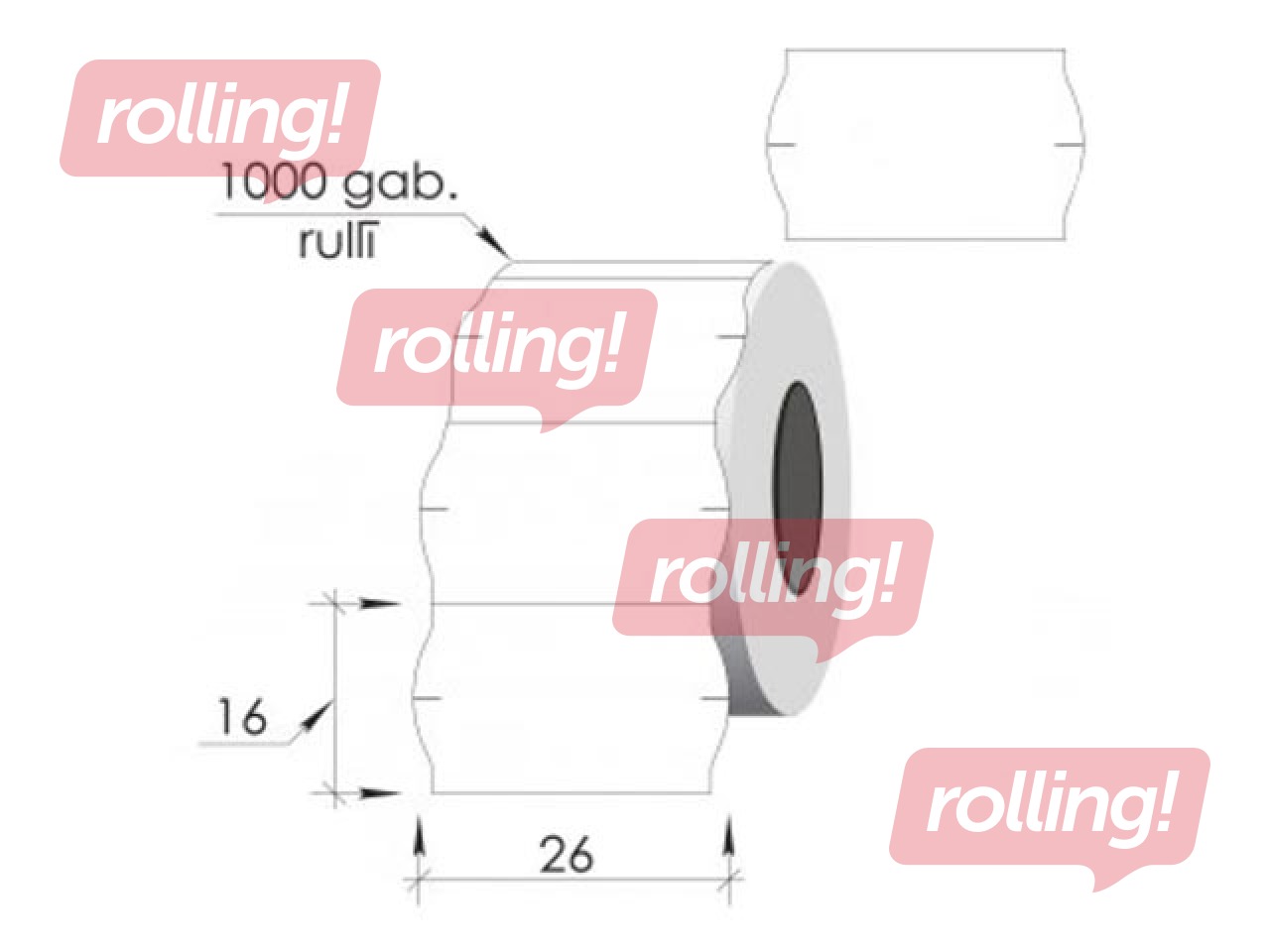 Маркировочные этикетки 26 x 16 mm, белые, для морозильника