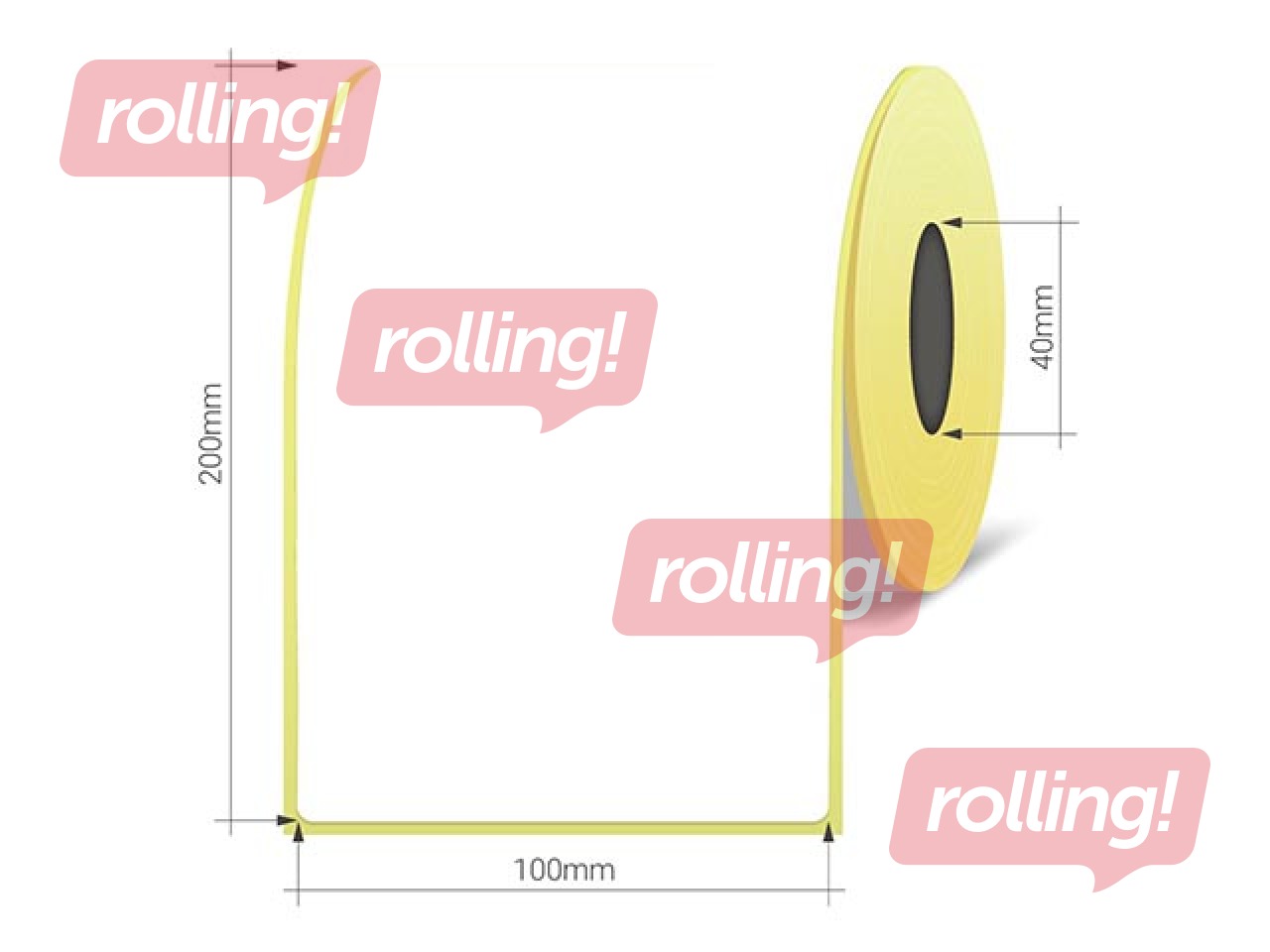 Термонаклейки в рулоне, 100х200 мм, ТermoEko, 250 шт