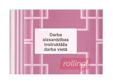 Darba aizsardzības instruktāžu darba vietā reģistrācijas žurnāls, A5, 48 lapas