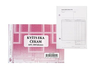 Kvīts EKA čekam, A6V, vienpusēja