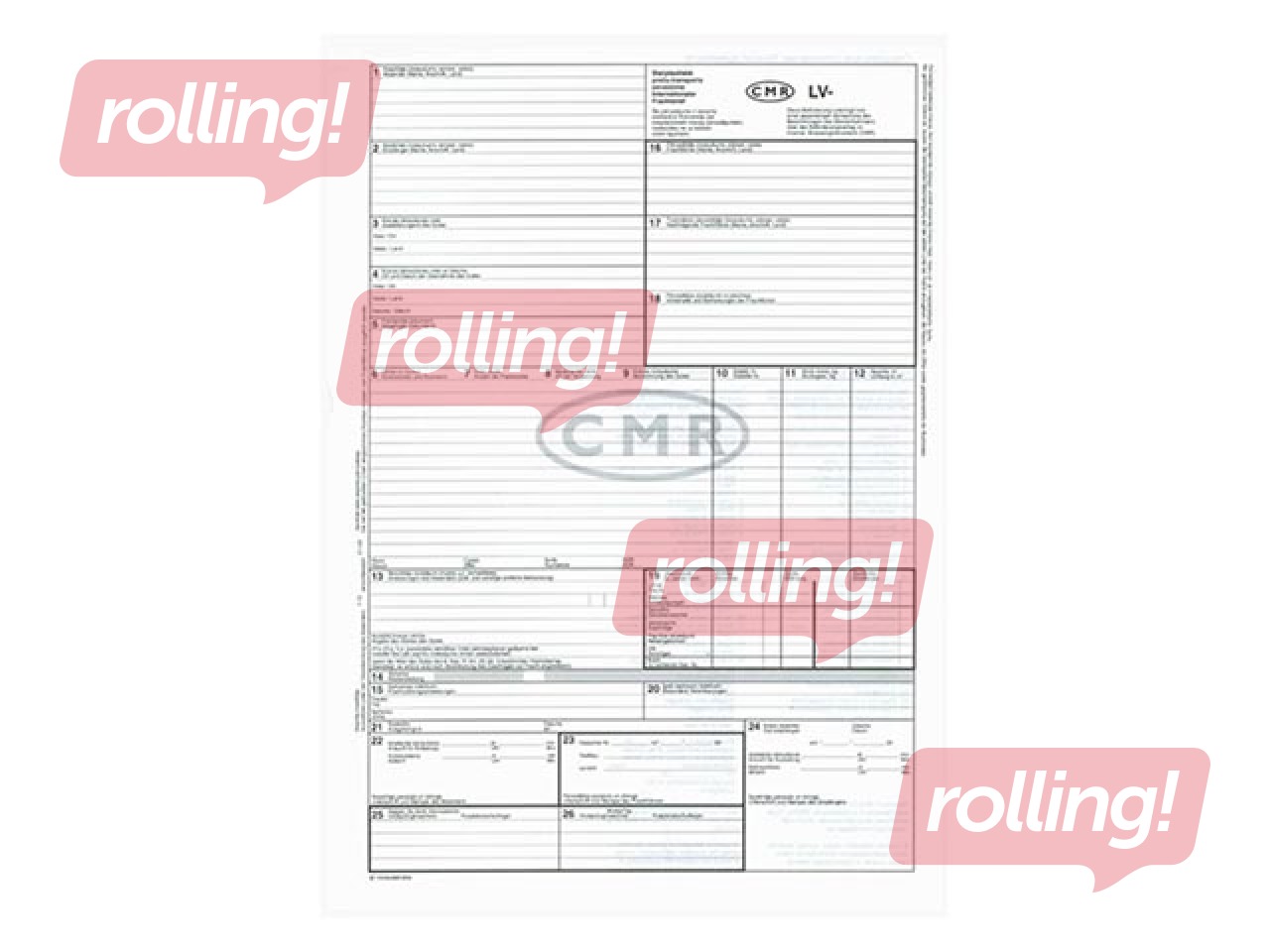 CMR международная товаро-транспортная накладная без номеров, A4, 100 листов