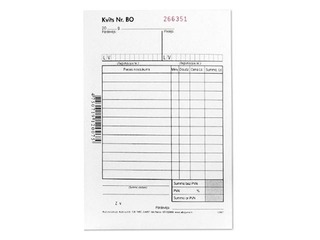 Receipt with numbering, A6, self-copying, 2 copies, 50 sets