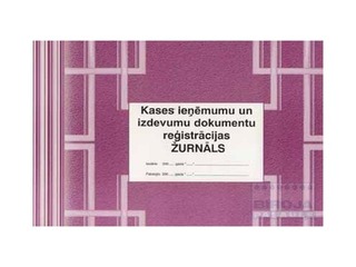 Kases ieņēmumu un izdevumu dokumentu reģistrācijas žurnāls, A4, 24 lapas