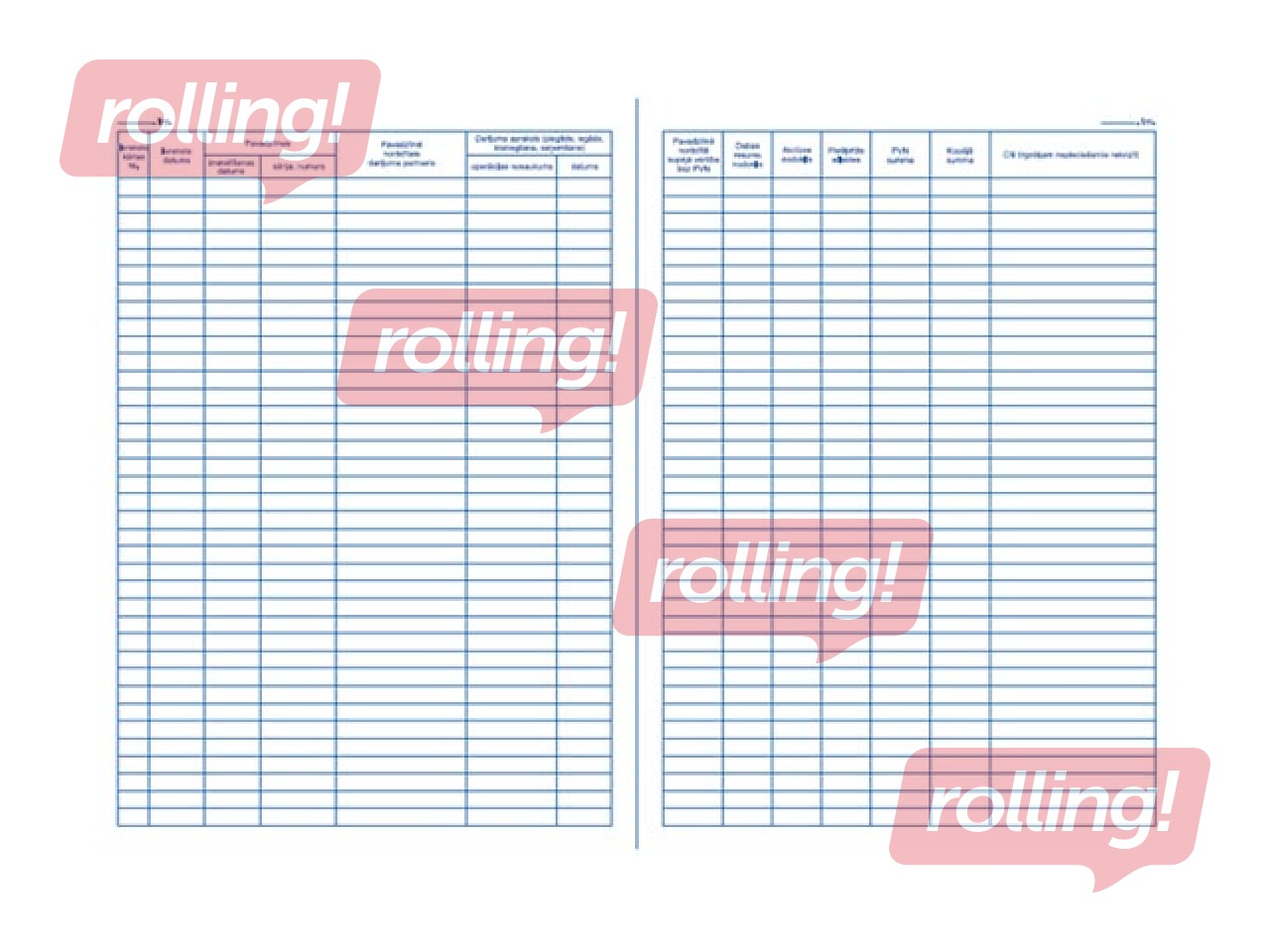 Invoice register, A4, 48 pages