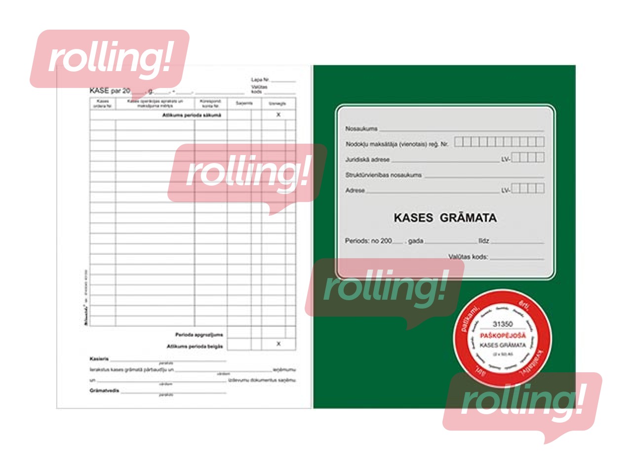 Cash book, A5, self-copying, 50 sets