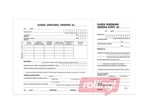 Cash register receipt, A5/1, with tear-off slip, 100 sheets