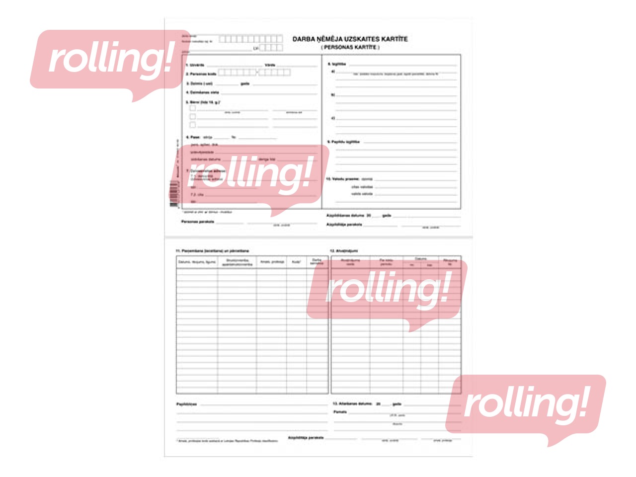 Identity card, A4, two-sided, 100 pcs.