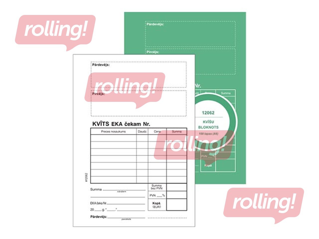 Kvīts EKA čekam, A6, vienpusēja