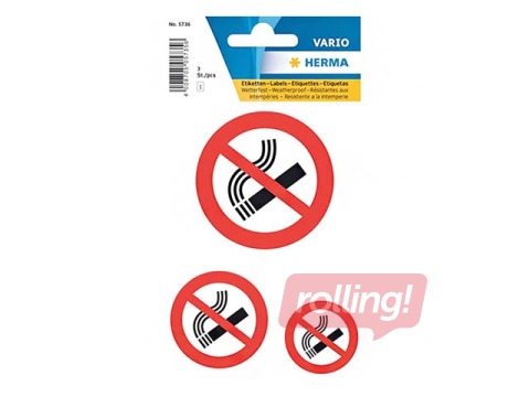 Information labels 'Don?t smoke'
