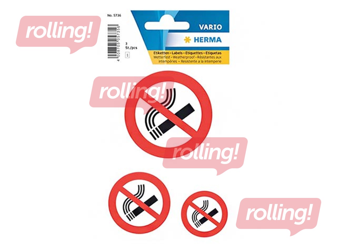 Information labels 'Don?t smoke'