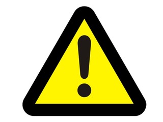 Наклейка - знак «Внимание! Опасность»