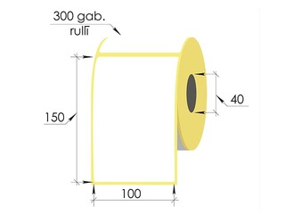 Термонаклейки в рулоне, 100x150 mm, Top, 300 шт