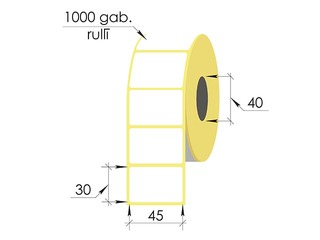 Termokleebised rullis, 45 x 30 mm, TermoEko, 1000 tk