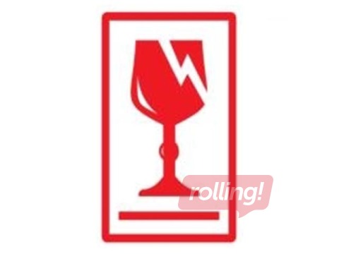 Brīdinājuma uzlīme iepakojumu marķēšanai - Fragile (plīstošs), 60x90 mm