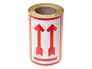 Warning label for marking packages - 