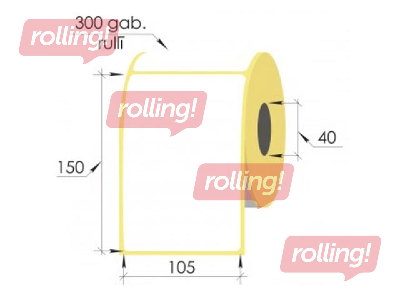 Termouzlīmes rullī, 105x150 mm, TermoEko, 300 gab