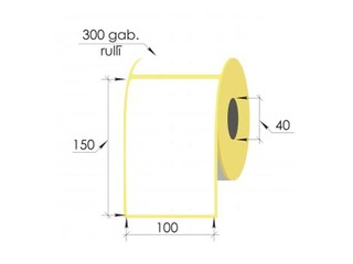 Этикетки в рулоне Vellum, 100x150мм, 300 шт.