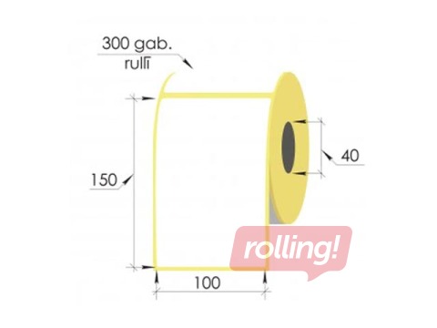 Labels in roll Vellum, 100x150mm, 300 pcs.