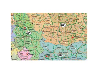 Euroopa postiindeksite seinakaart, 122x78.5cm