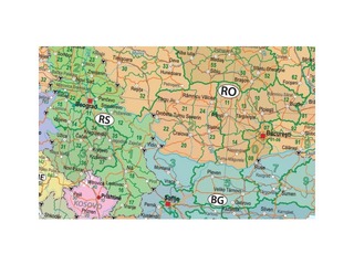 Postal code wall map of Europe, 122x78.5cm