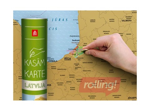 Scratch-off map, Latvia